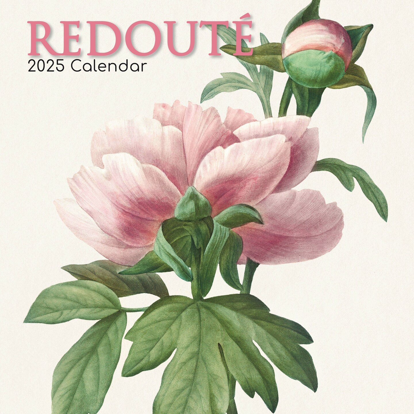 The Gifted Stationary 2025 Square Wall Calendar, Redout&#xE9;, 16-Month Arts &#x26; Antiques Theme Hanging Calendar with 180 Reminder Stickers, Month Planner for Home, or Creative Spaces, 12x12 In