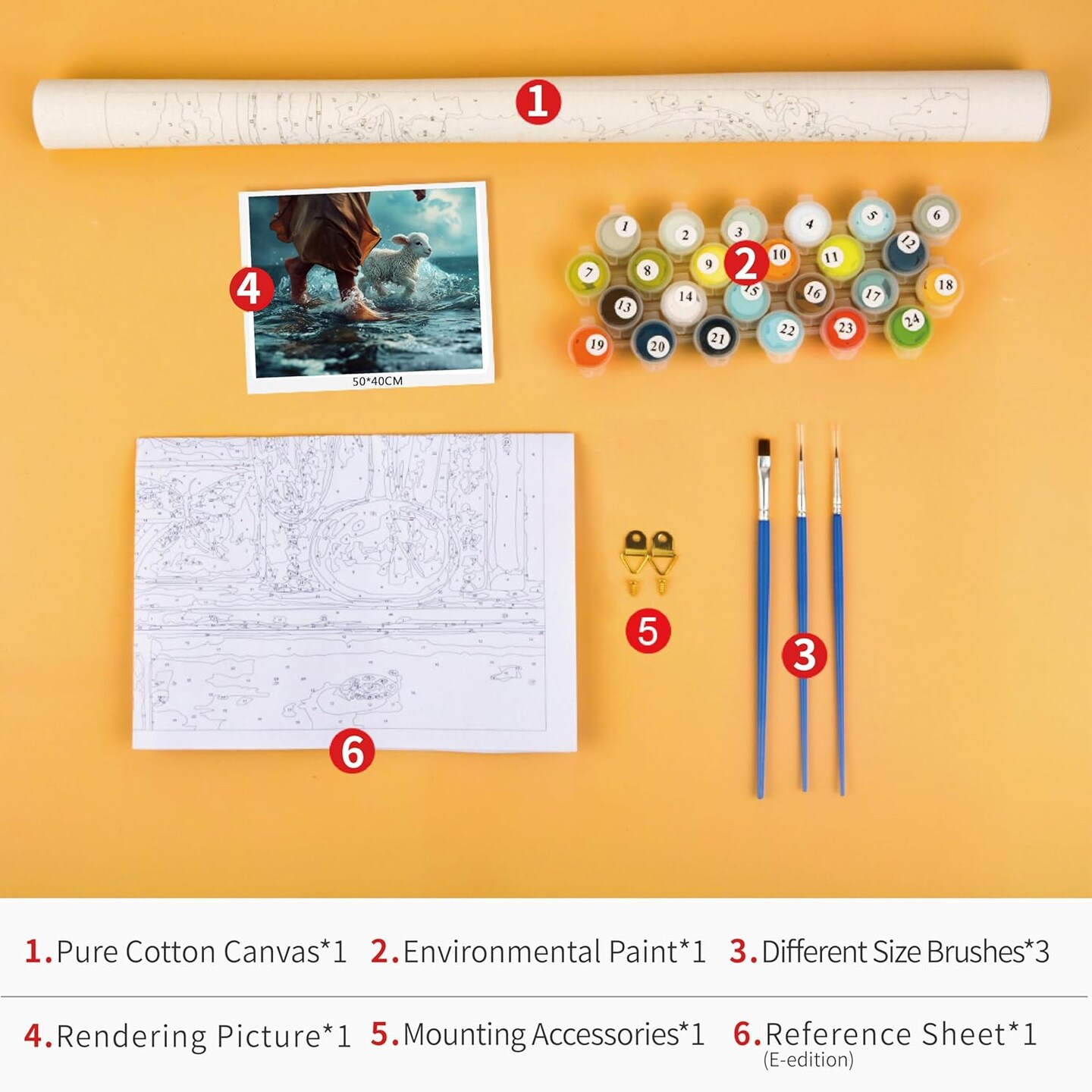 Paint by Numbers Christian Jesus Painting Kits by Number for Adults Kids on Canvas Wall Decor with Paintbrushes Acrylic Pigment for Home Living Room Decor 16 inx20 in