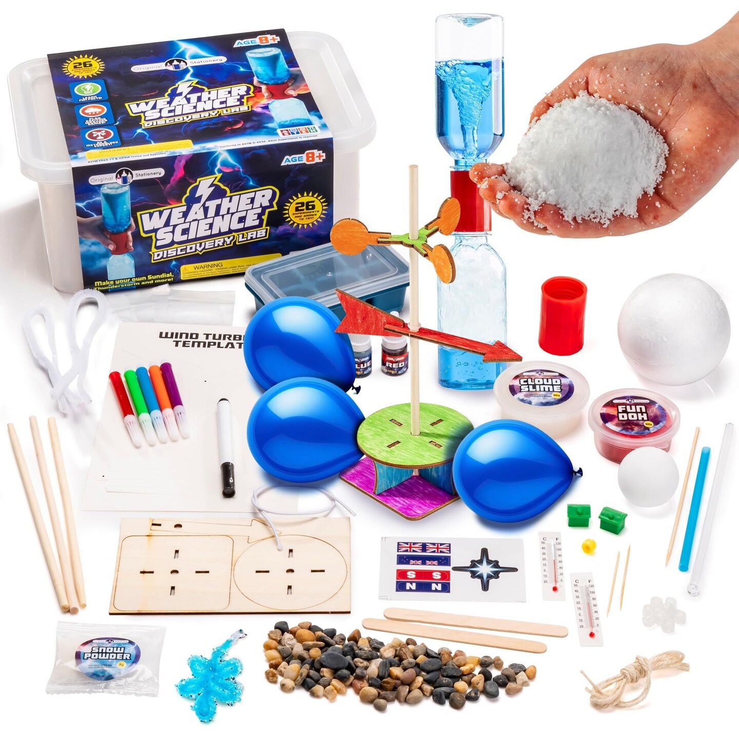 Original Stationery Weather Science Kit Discovery Lab, Science Kits for Kids to Learn Meteorology and Extreme Weather for Kids, Create Weather Toys and Do Kids Science Experiments Ages 8+