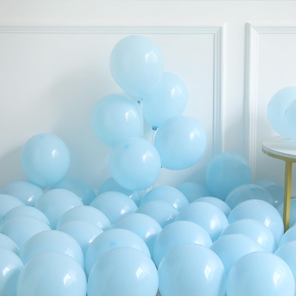 Dusty Blue Balloon Arch Garland Kit, 141pcs Dusty Blue &#x26; Ivory White Balloons