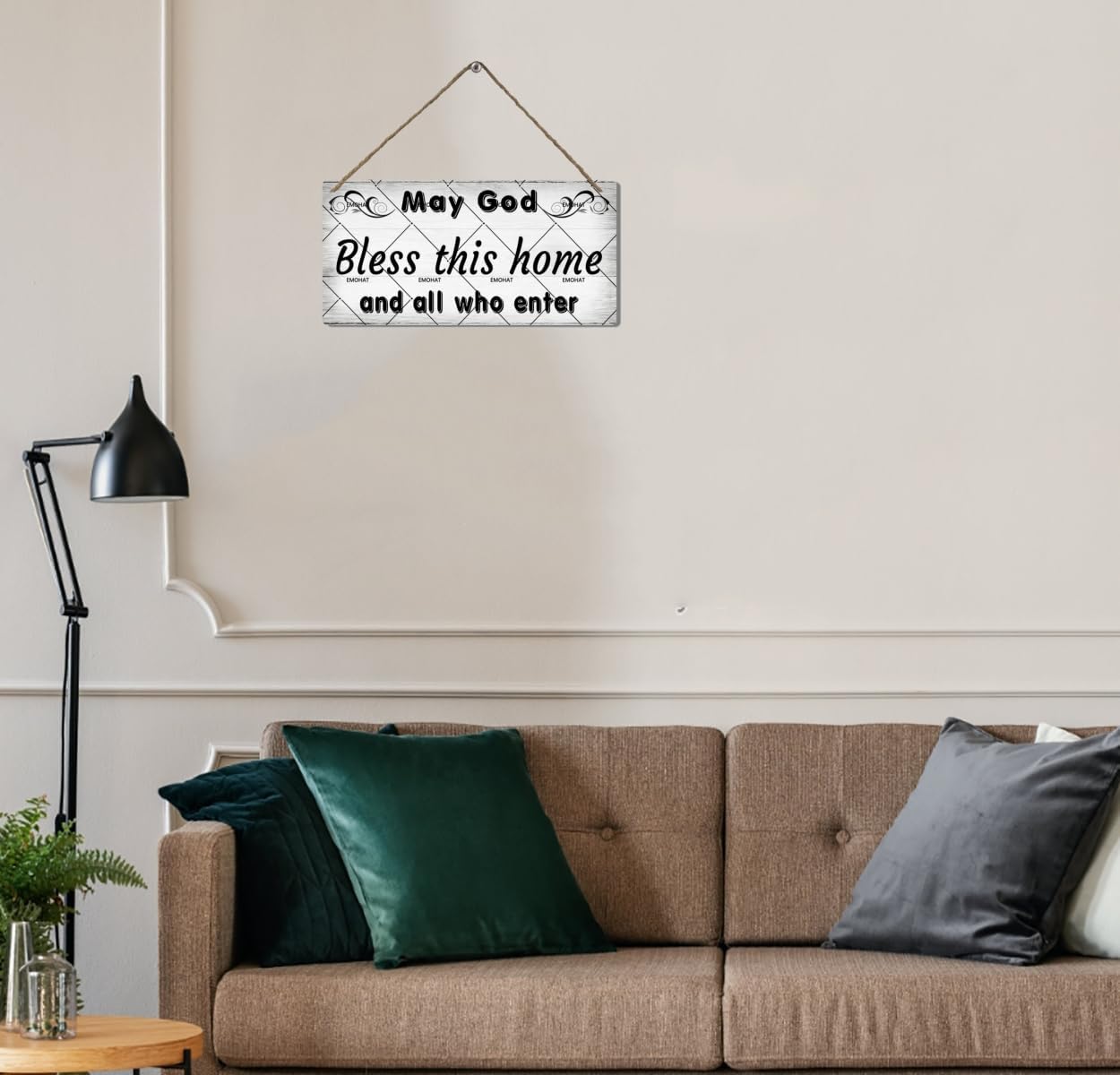 God Bless Wood Sign Painting Signs Rustic Home Decor Wooden Art Sign Wall Decor Dining Room Farmhouse Hallway Front Door Blessed Sign Christian Gifts Wood Plaques Hanging Sign 6x12 Inch
