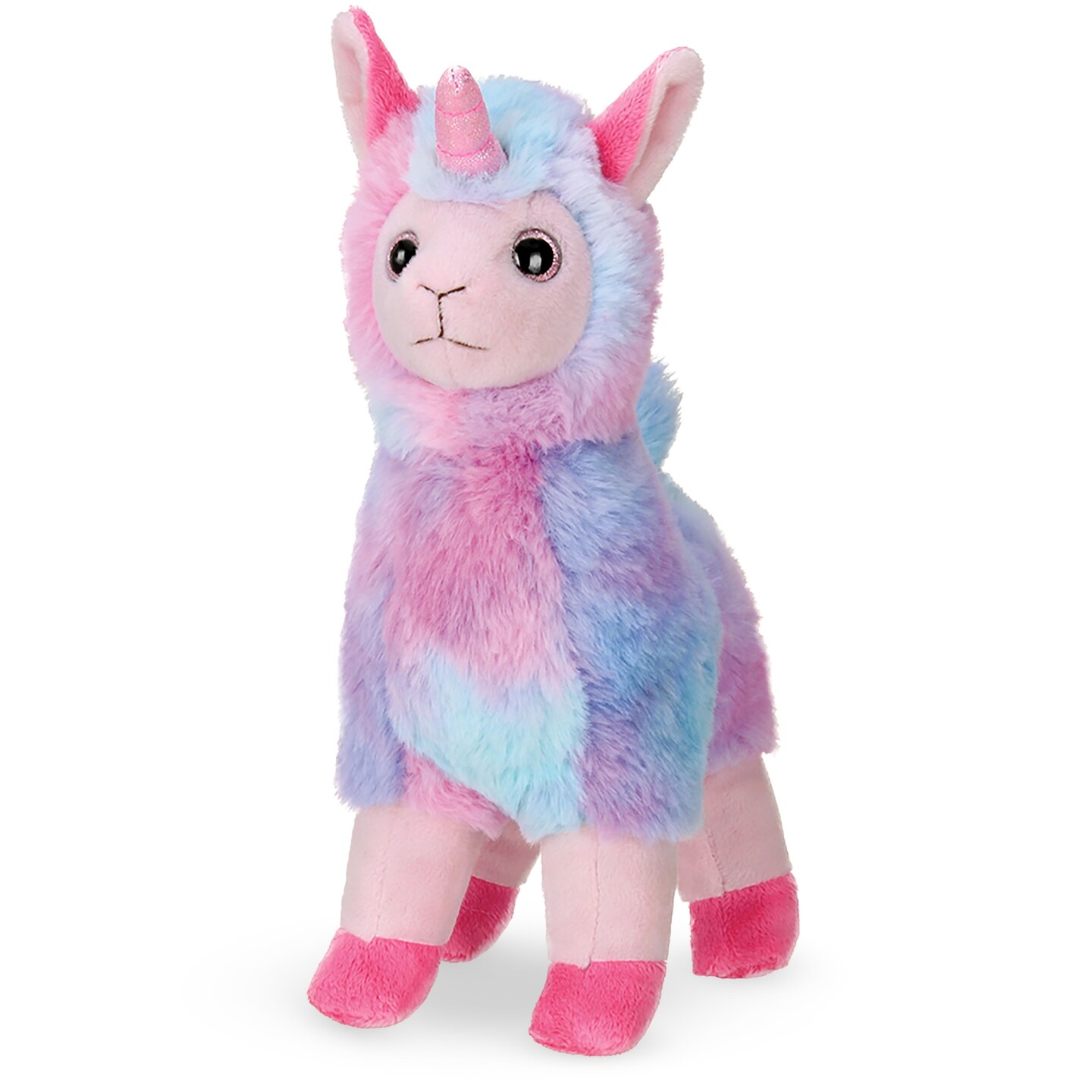 Bearington Luna Llamacorn Rainbow Llama Plush Toy - Soft Stuffed Animal for Kids