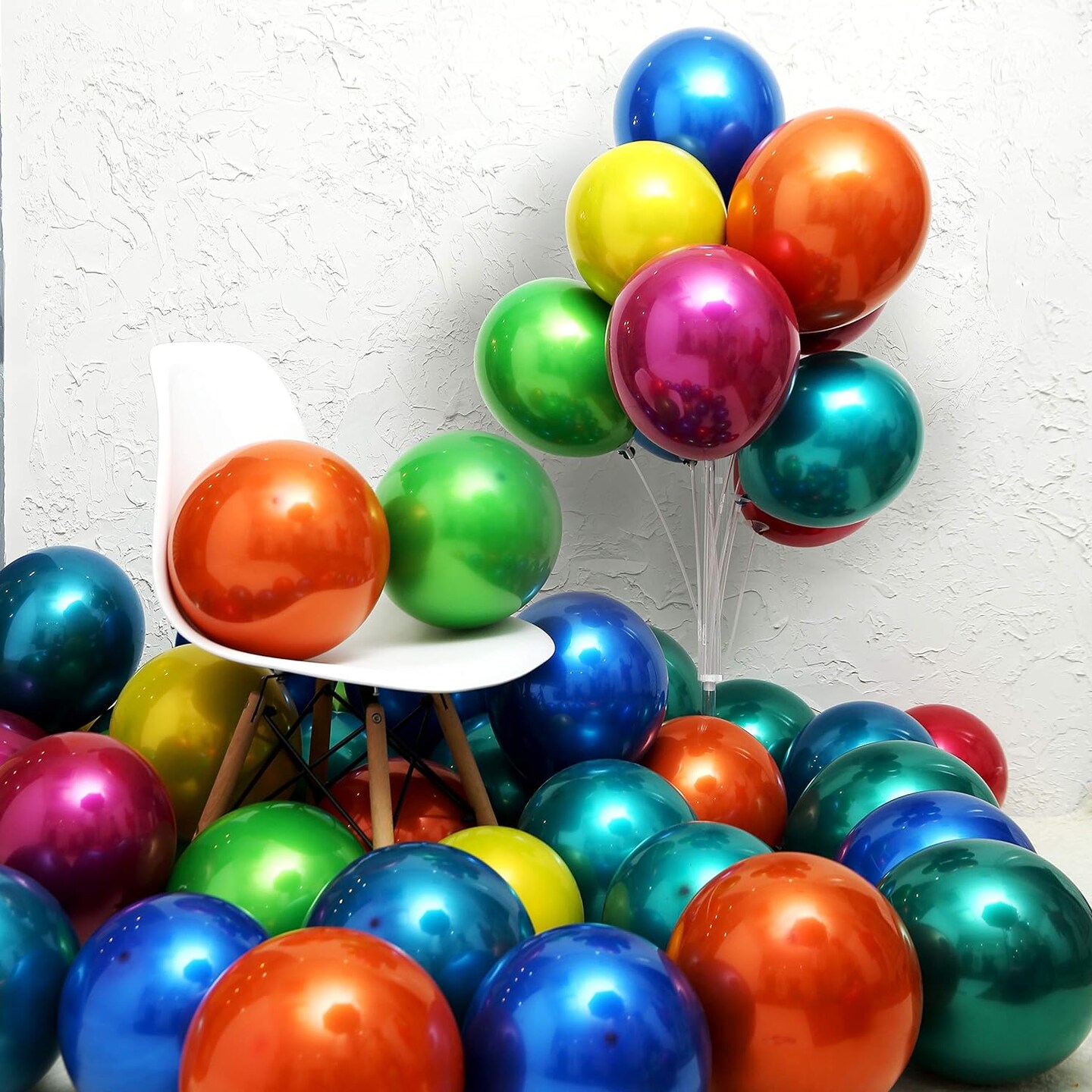 Metallic Royal Blue Balloons 50pcs 10 inch Metallic Blue Balloons Double Layer Blue Balloons are More Durable Suitable for Wedding Birthday Party Balloon Decoration