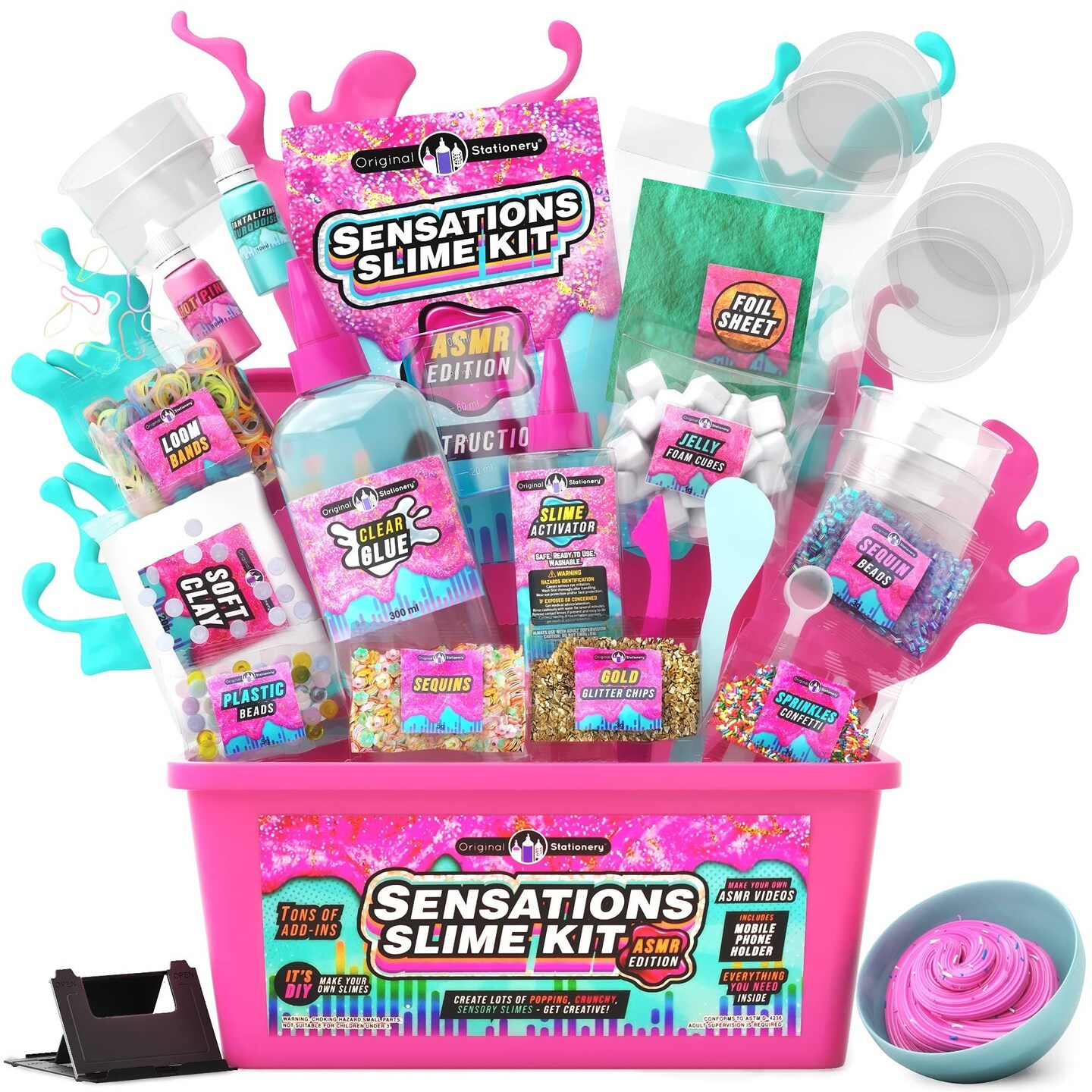 Original Stationery Sensations Slime Kit, ASMR Slime Kit for Girls to Make ASMR Videos Like Social Media Stars, DIY Kit for Girls 10-12
