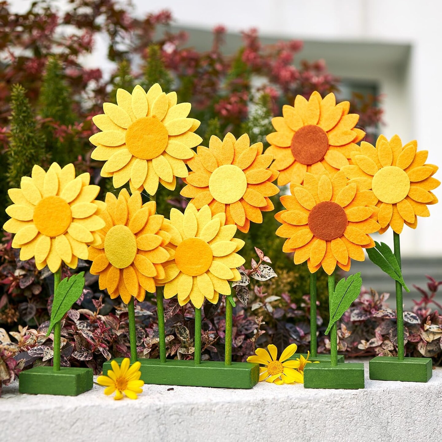 8PCS Sunflower Felt Table Centerpieces – Birthday & Baby Shower Decorations