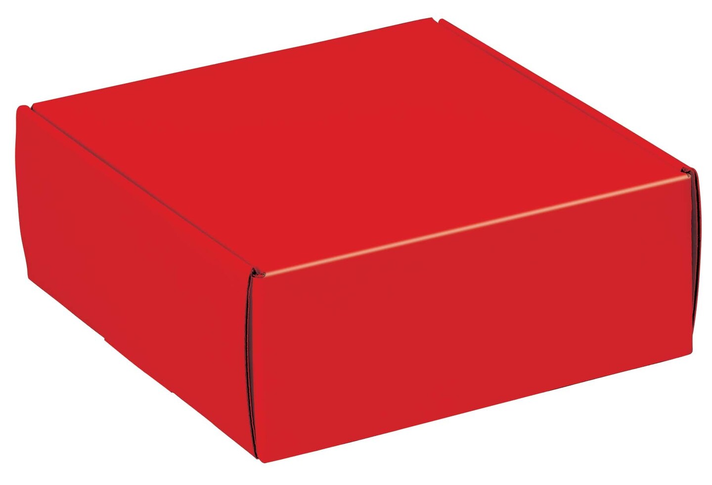 Pack/6: Red Decorative Mailer - 8 x 8 x 3&#x22;