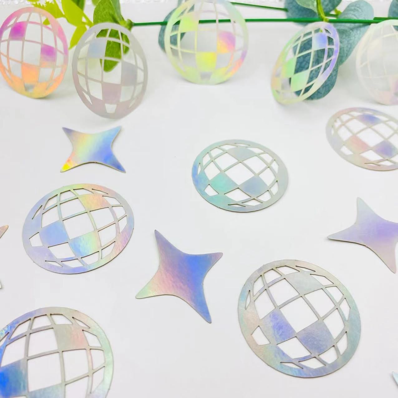 100PCS Laser Disco Paper Confetti, Disco Theme Party Confetti with Star for Bachelorette Party table Decoration,Last Disco,70s 80s 90s Party,Cowboy Birthday Party (Disco with Star)