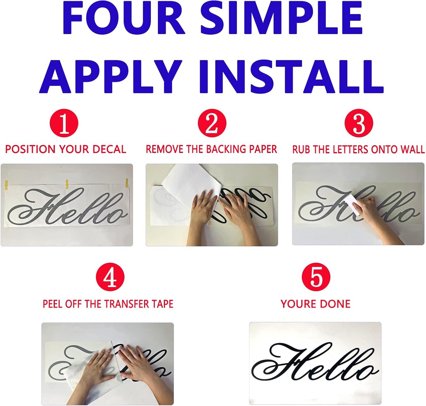 Wall Stickers, Kids Wall Stickers, (Easy to Install), Wall Decals Quotes Inspirational Boys Girls Baby Living Room Bedrooms Nursery Office Teens Words Signs Home Art Decor Vinyl