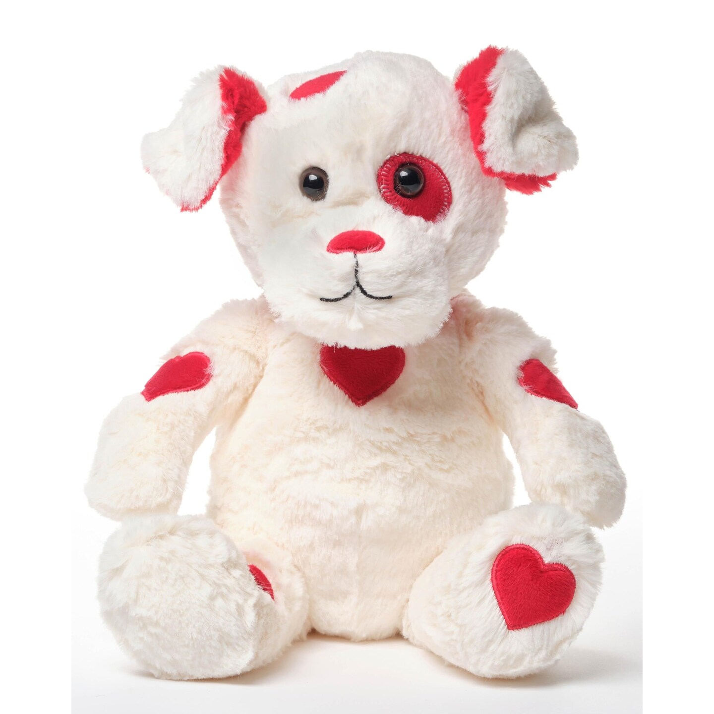 Bearington Patches of Love Valentines Stuffed Animal, 6 Inch Valentines Stuffed Dog, Ideal for Valentine Day Gifts for Kids