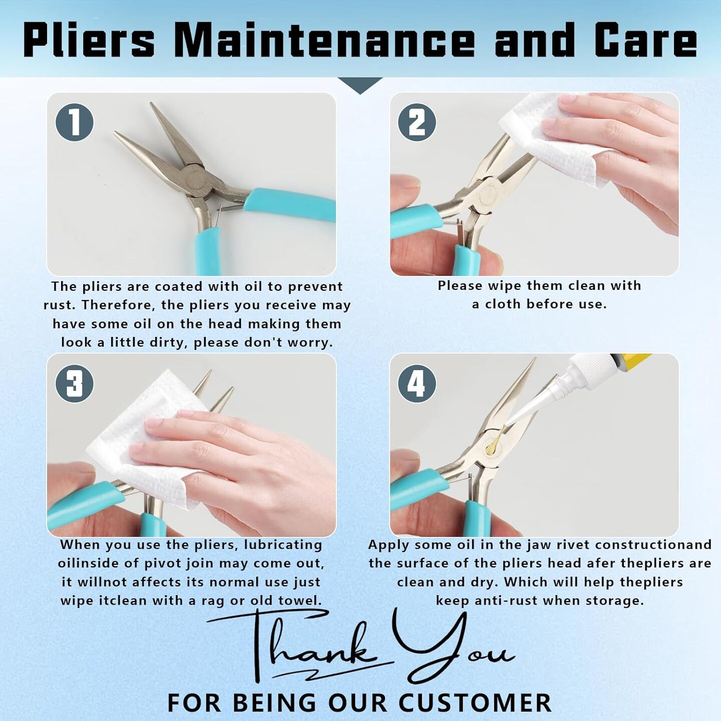 5 Pcs Jewelry Making Pliers Tools with Needle/Chain Nose Pliers, Round Nose, Bent Nose, End Nipper Pliers and Wire Cutter Jewelry
