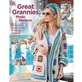 Leisure Arts 7138 Grannies In Bloom - Libro Di Schemi Uncinetto Per Plaid Floreali, Livello Facile/Intermedio