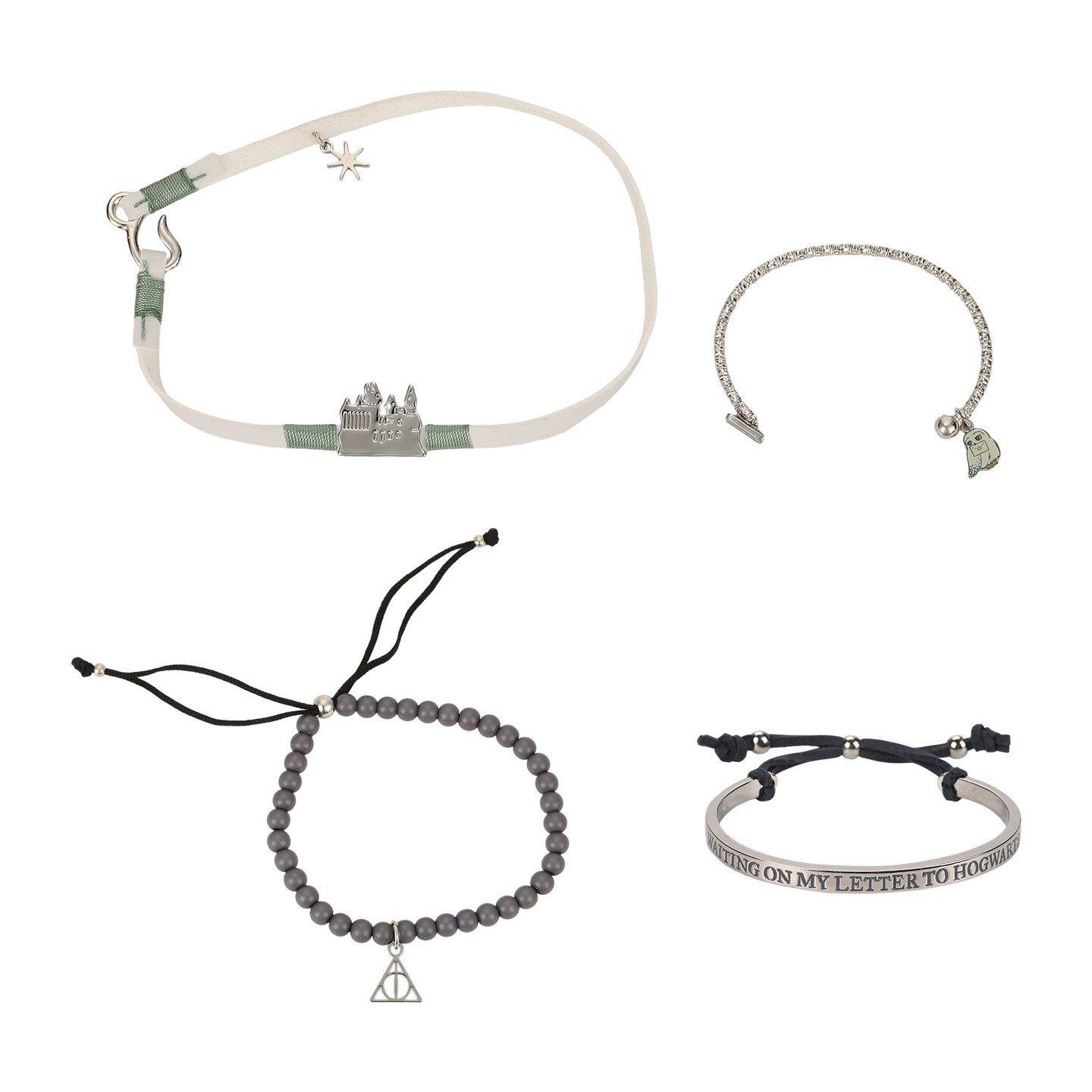 Harry Potter 4 Pack Bracelet Set - Waiting On My Letter To Hogwarts