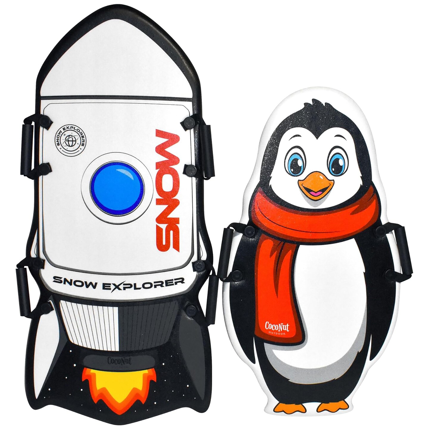 CocoNut Outdoor: Single & Double-Rider Foam Sleds - 2 Pack