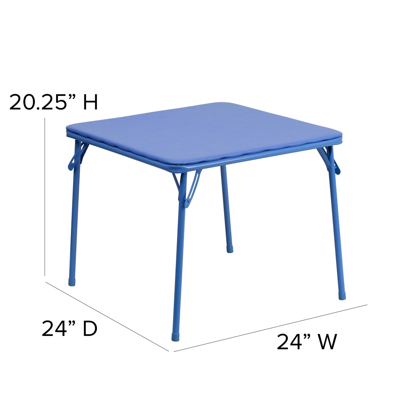 Emma and Oliver Kids 3 Piece Folding Table and Chair Set - Kids Activity Table Set