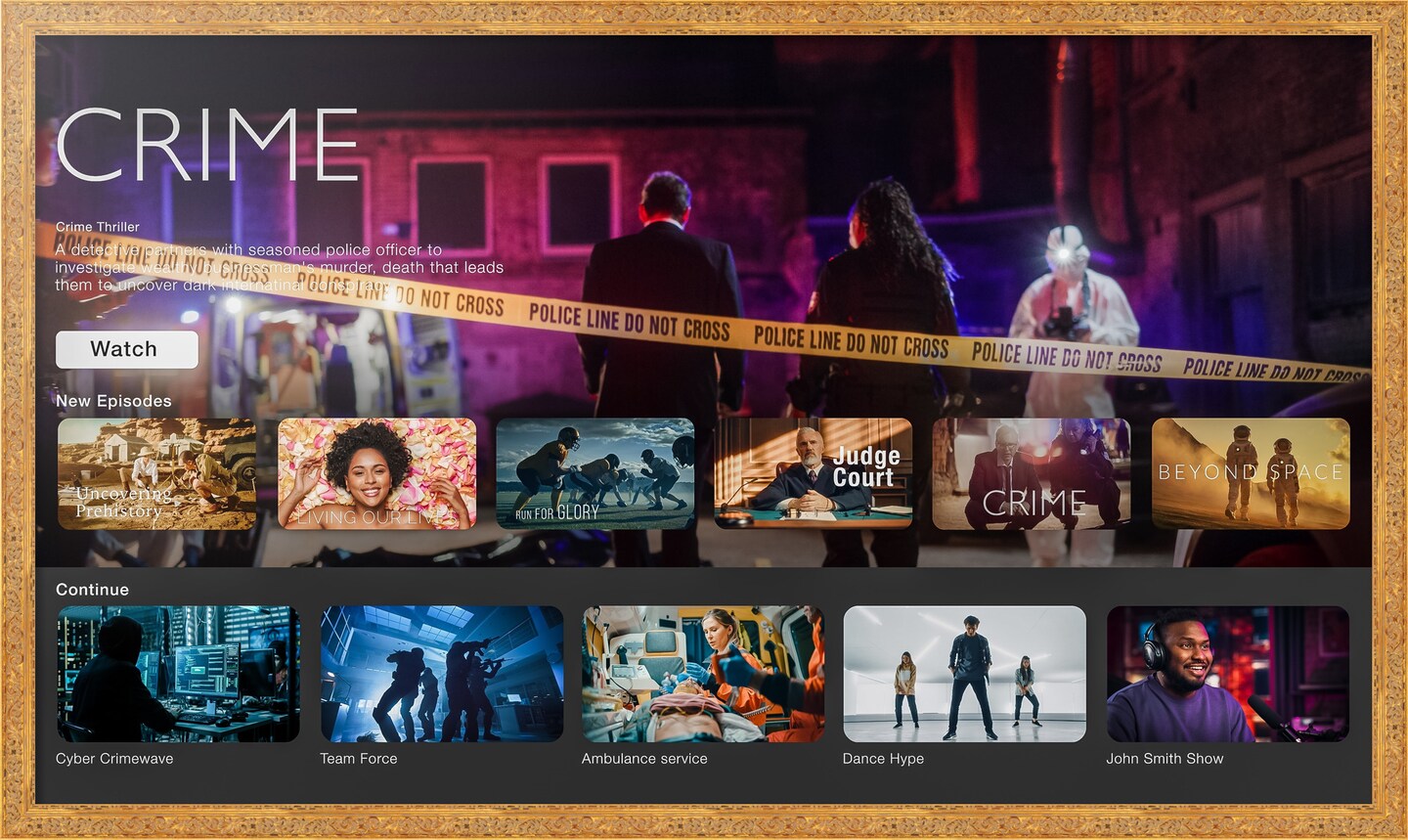 The Samsung Frame TV 65 inch TV Frame, Ornate Frame TV (Fits 2021-2025 Models)