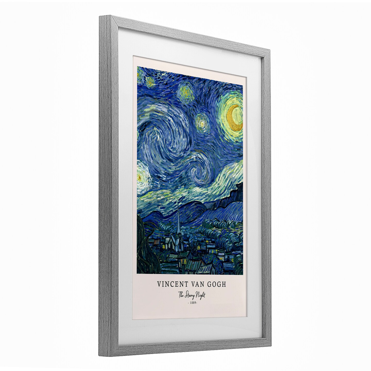 Stupell Industries Classic Starry Night Van Gogh Framed Print Under Glass, design by Vintage Hustle