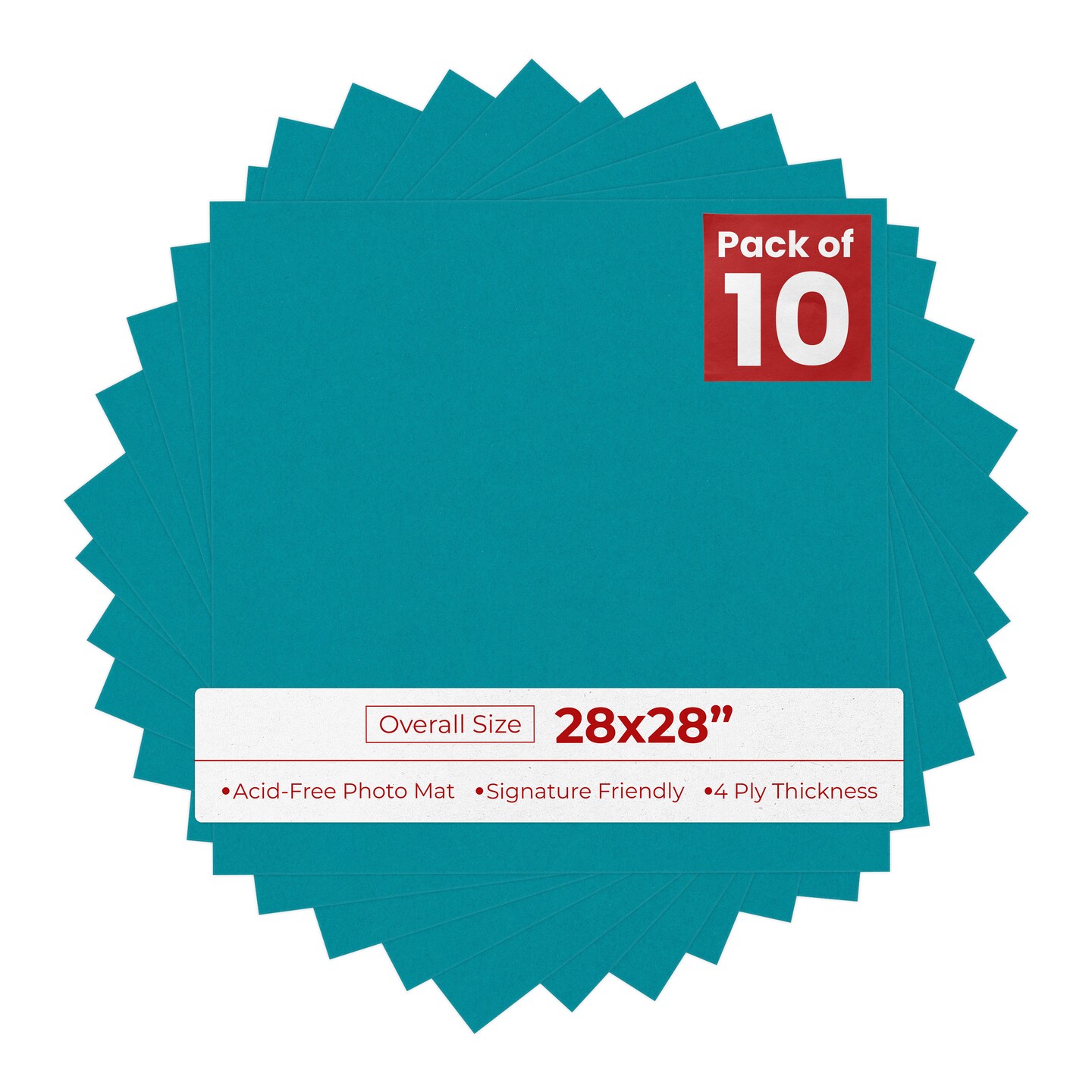 Reef Blue 28x28 Uncut Mat Board - Blank Sheets, No Opening, Color: Blue ...