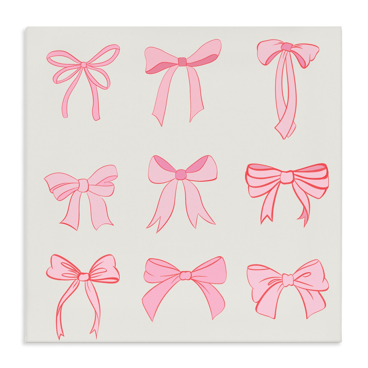 Stupell Industries Pink Coquette Ribbons Canvas, design by Emily Navas