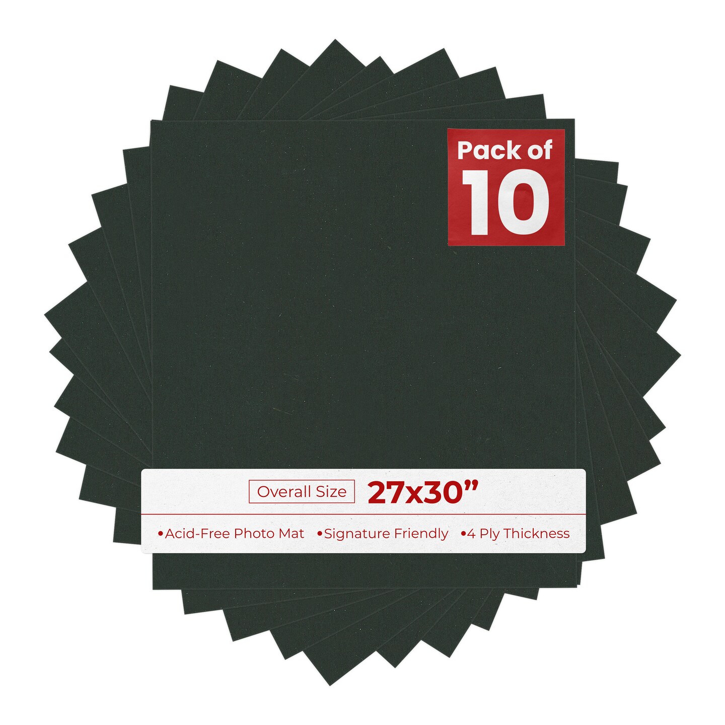 Textured Black 27x30 Uncut Mat Board - Blank Sheets, No Opening, Color ...