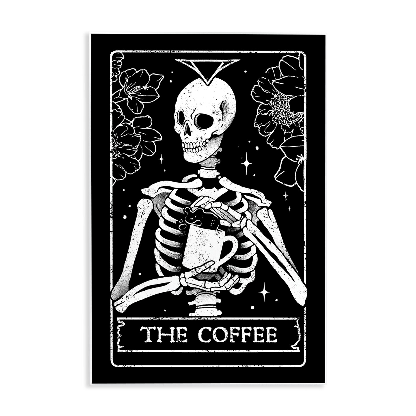Stupell Industries The Coffee Skeleton Tarot Wall Plaque, design by EduEly Designs