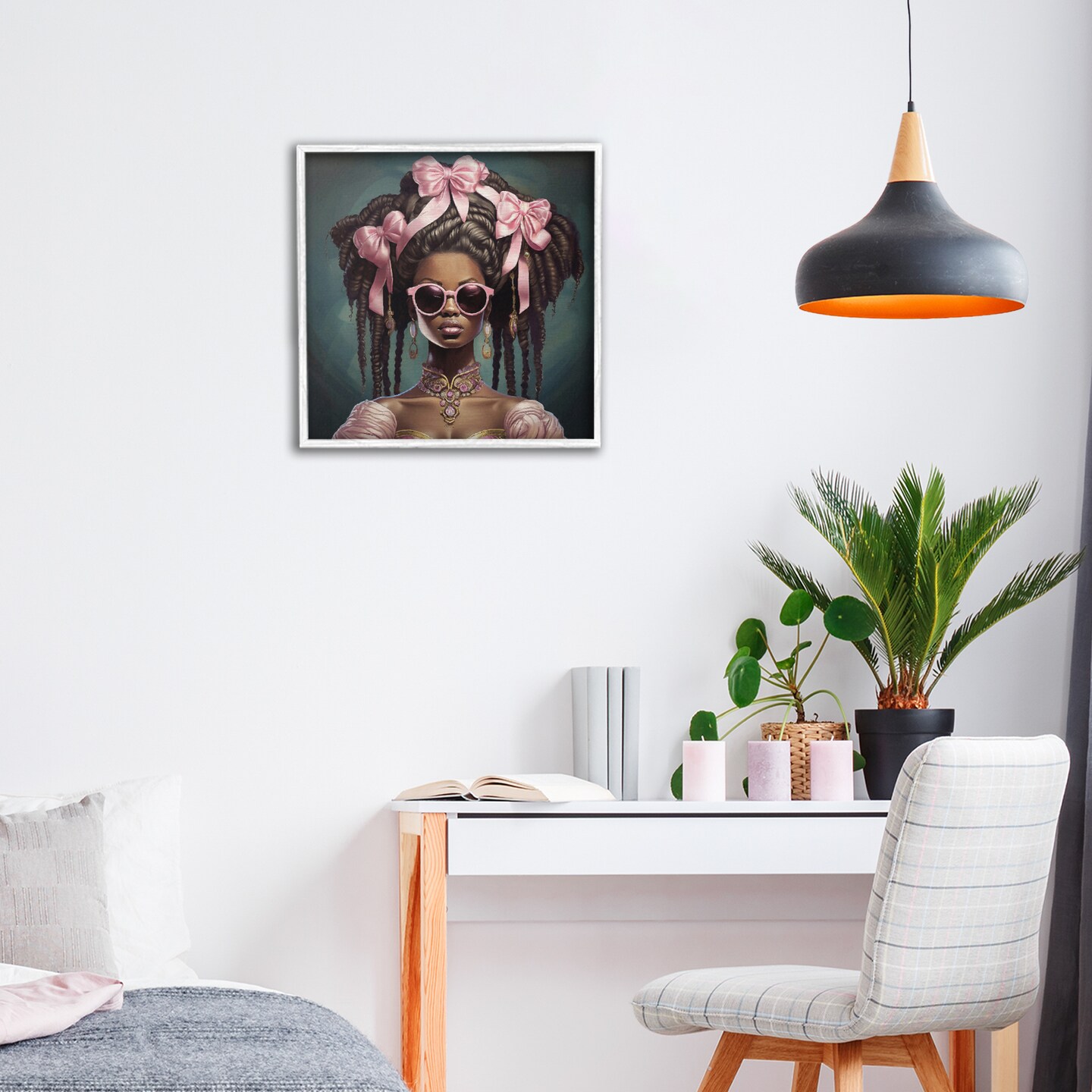 Stupell Industries Rococo Woman With Bows Framed Giclee, design by Grotto Studios