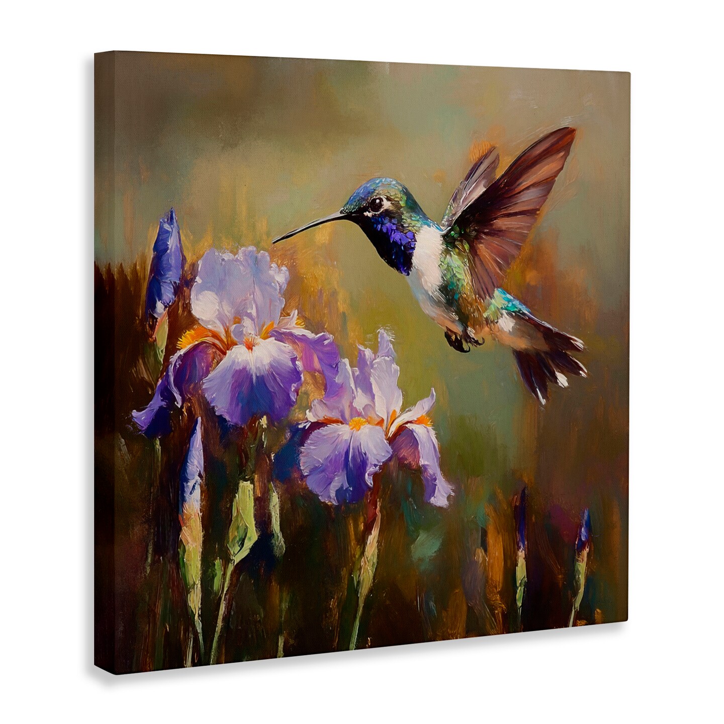 Stupell Industries Hummingbird & Purple Irises Canvas, design by Tina LeCour