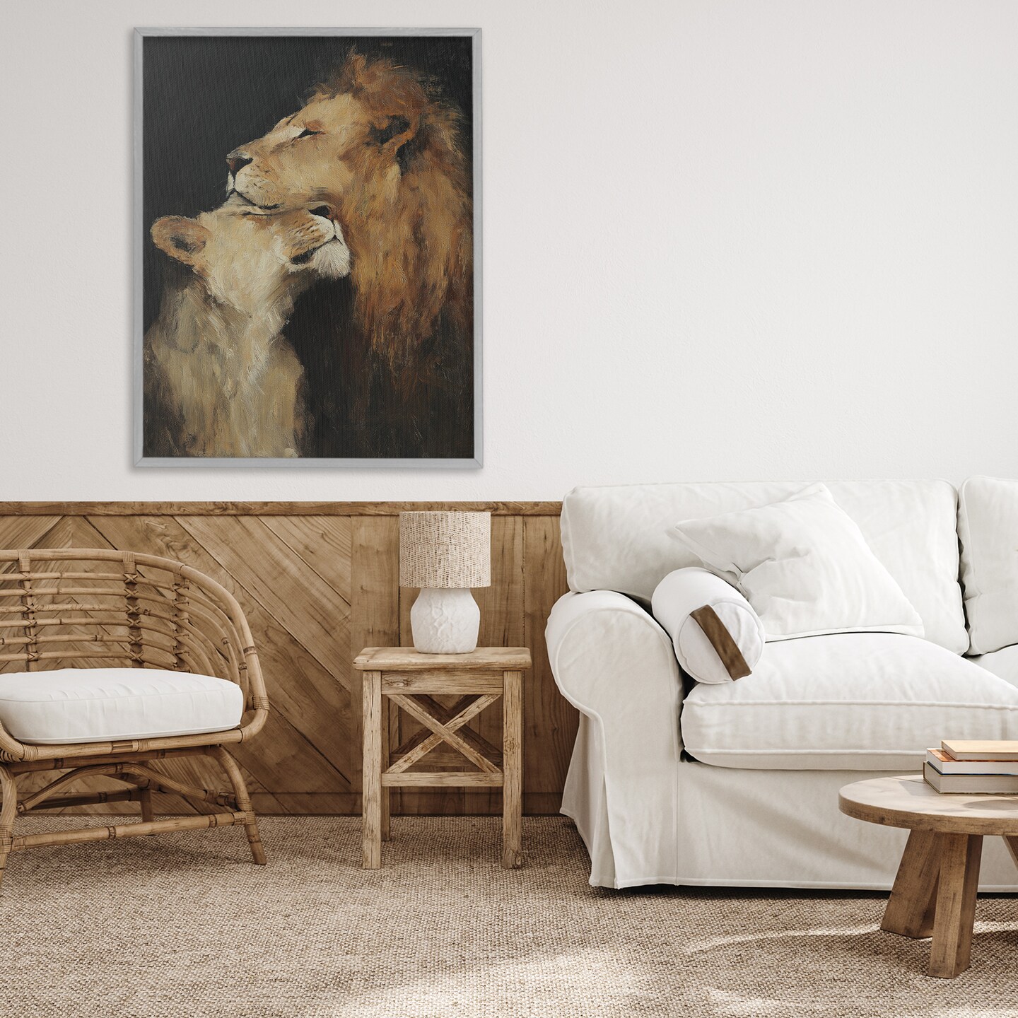Stupell Industries Regal Pair of Lions Framed Giclee, design by Svetlana Aleynikova