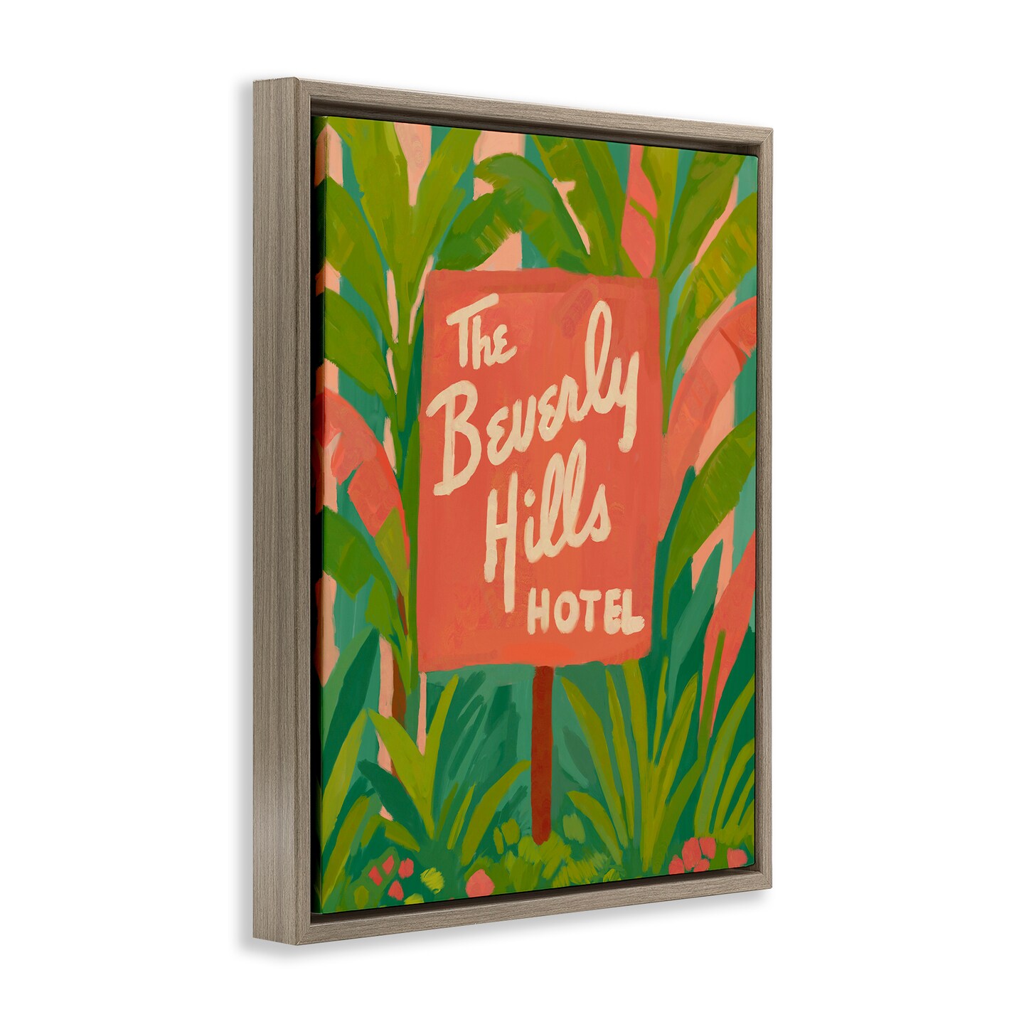 Stupell Industries Tropical Beverly Hills Hotel Floating Frame