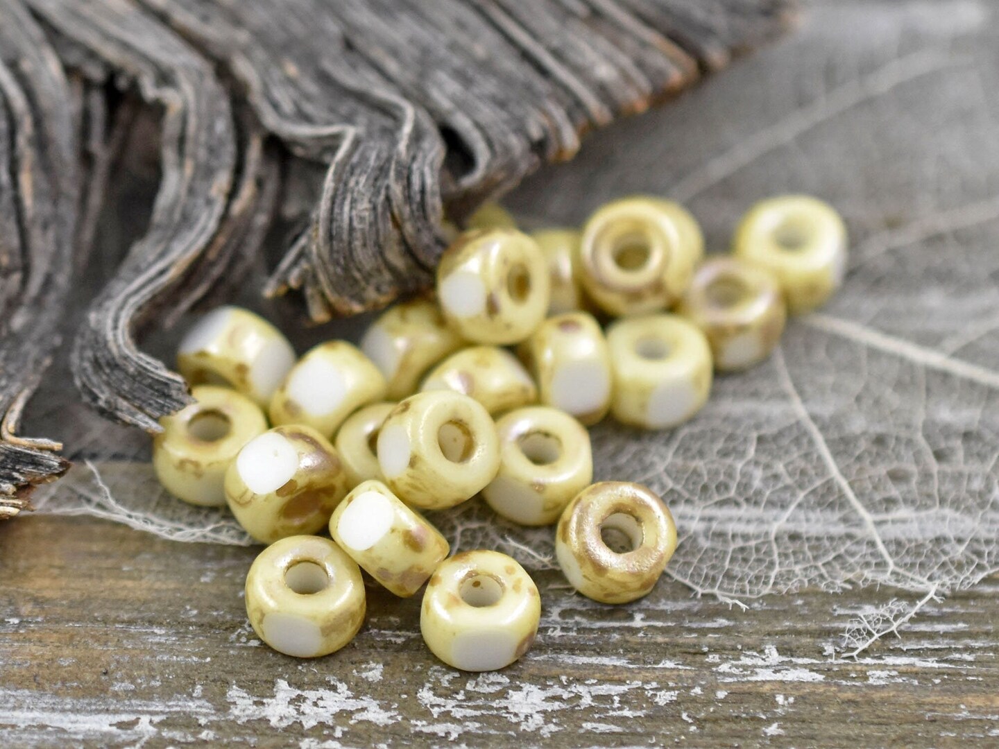 20g 3 Cut Chalk Rembrandt 2/0 Matubo Beads
