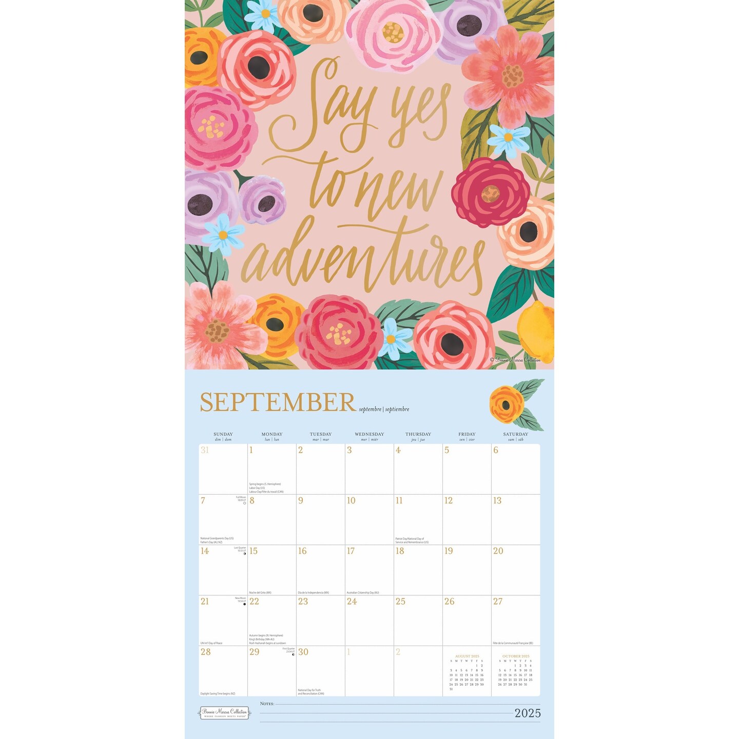 Bonnie Marcus OFFICIAL | 2025 12 x 24 Inch Monthly Square Wall Calendar | Foil Stamped Cover | Plato | Fashion Designer Stationery