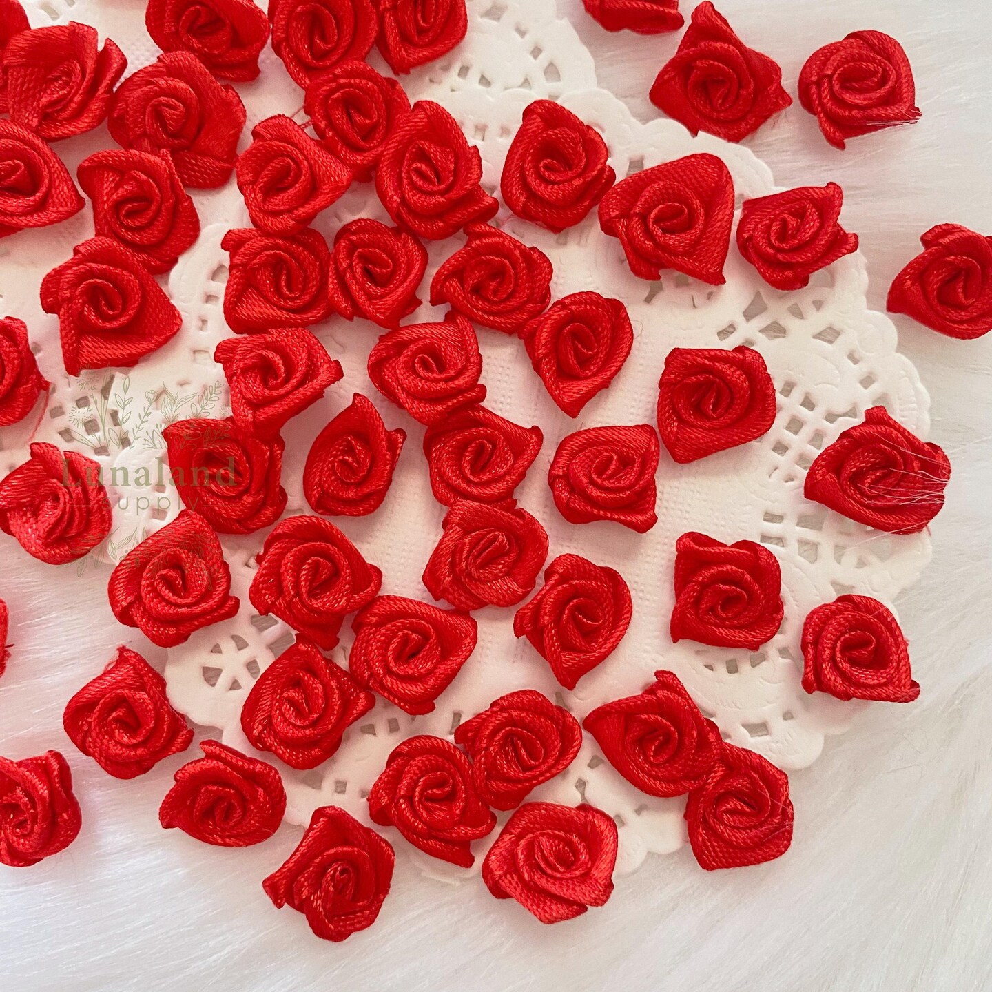 Red Satin Roses 15mm, Mini Red Rosettes, Card Making Supply, Wedding Craft  Roses, Small Red Roses Applique Fabric Flowers Handmade | MakerPlace by  Michaels, image size:1080x1080