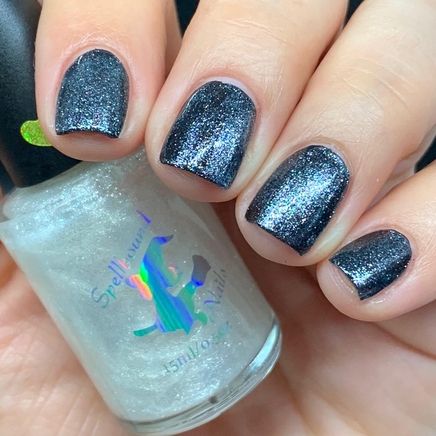 Galena - white color shifting iridescent silver nail polish