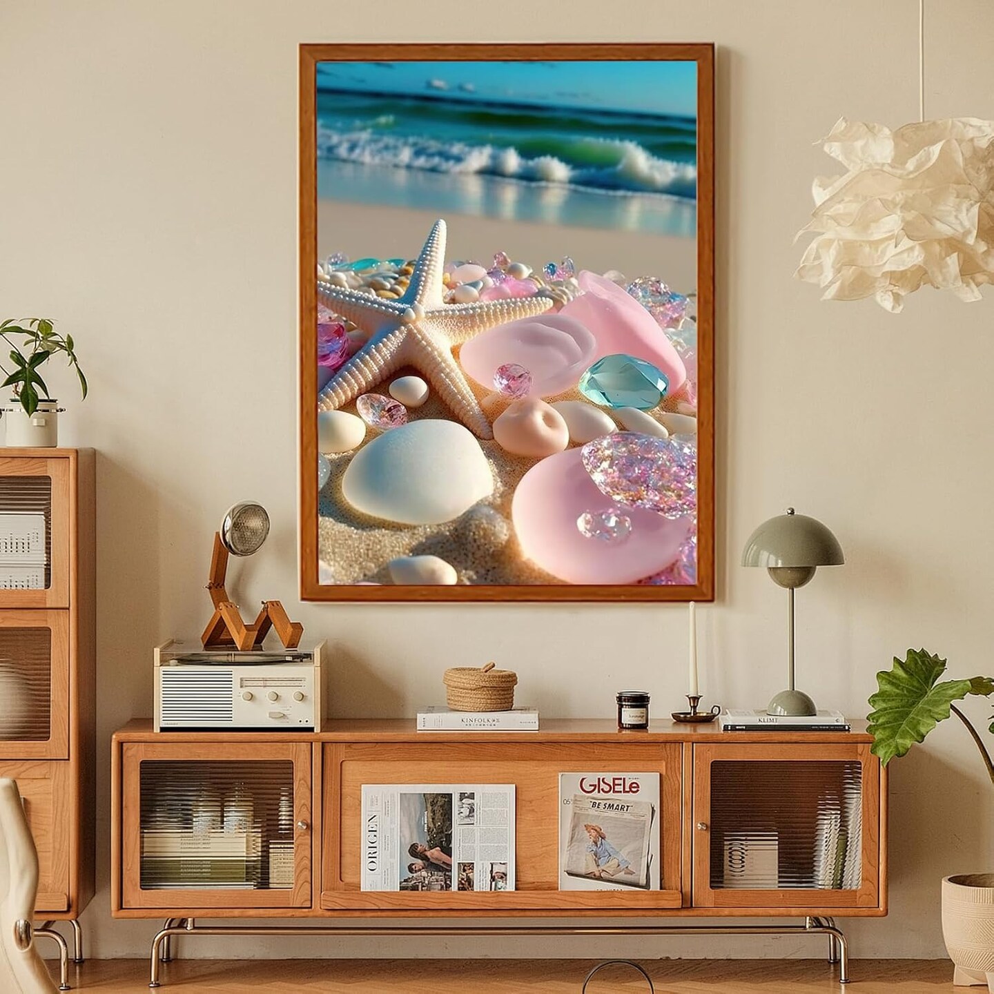 Beach Diamond Art Kits for Adults, Sea Stone Diamond Painting Kits for Adults Beginners