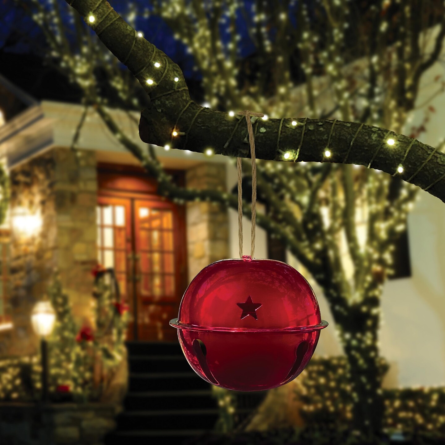 Haute Decor Adapt Nesting Jingle Bells - Large Size 120 mm (4.7 inch) Diameter - Christmas Tree Ornaments for Indoor or Outdoor Use - Compact Storage