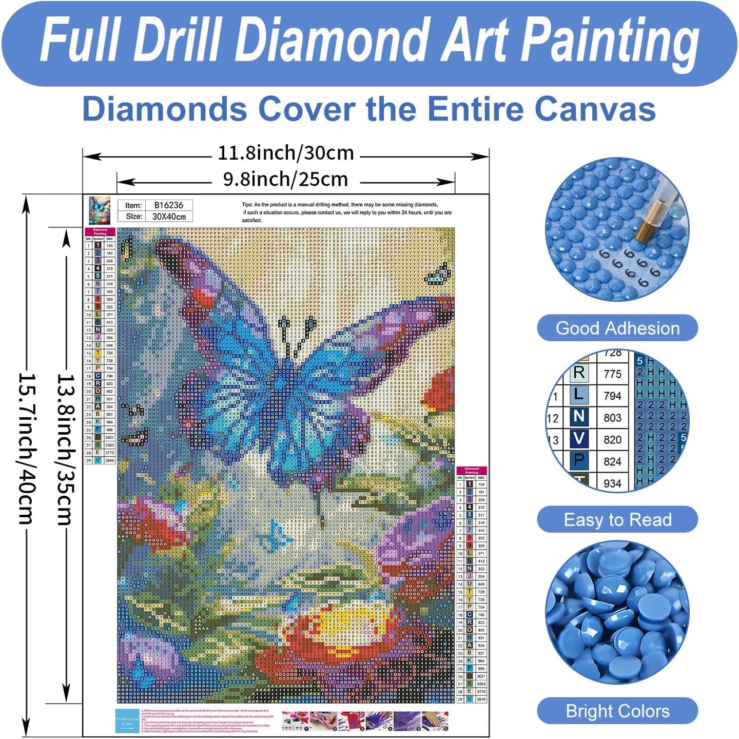 5D Flowers Diamond Painting Kits for Adults Beginners,12 x 16 Inch