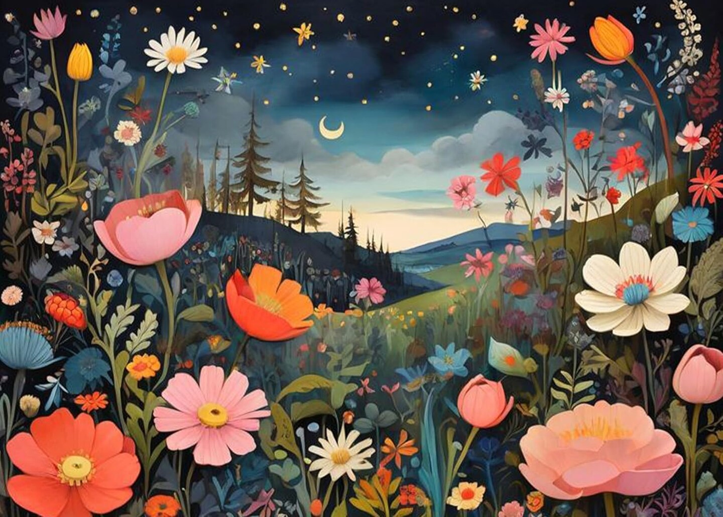 Wild Flowers Diamond Art Painting Kits for Adults