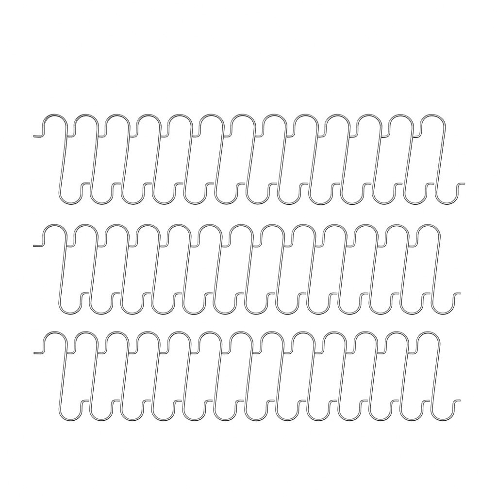 Set of 60 Silver Metal Wire Christmas Ornaments Hooks Hangers 1.16 Inches