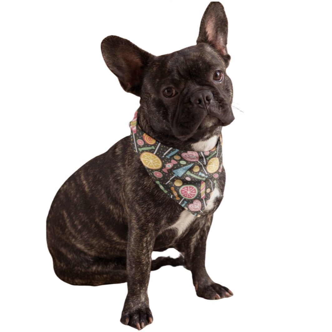 Mechaly Cotton Funny Dog Bandana with Designs Durable Birthday Pet Scarf