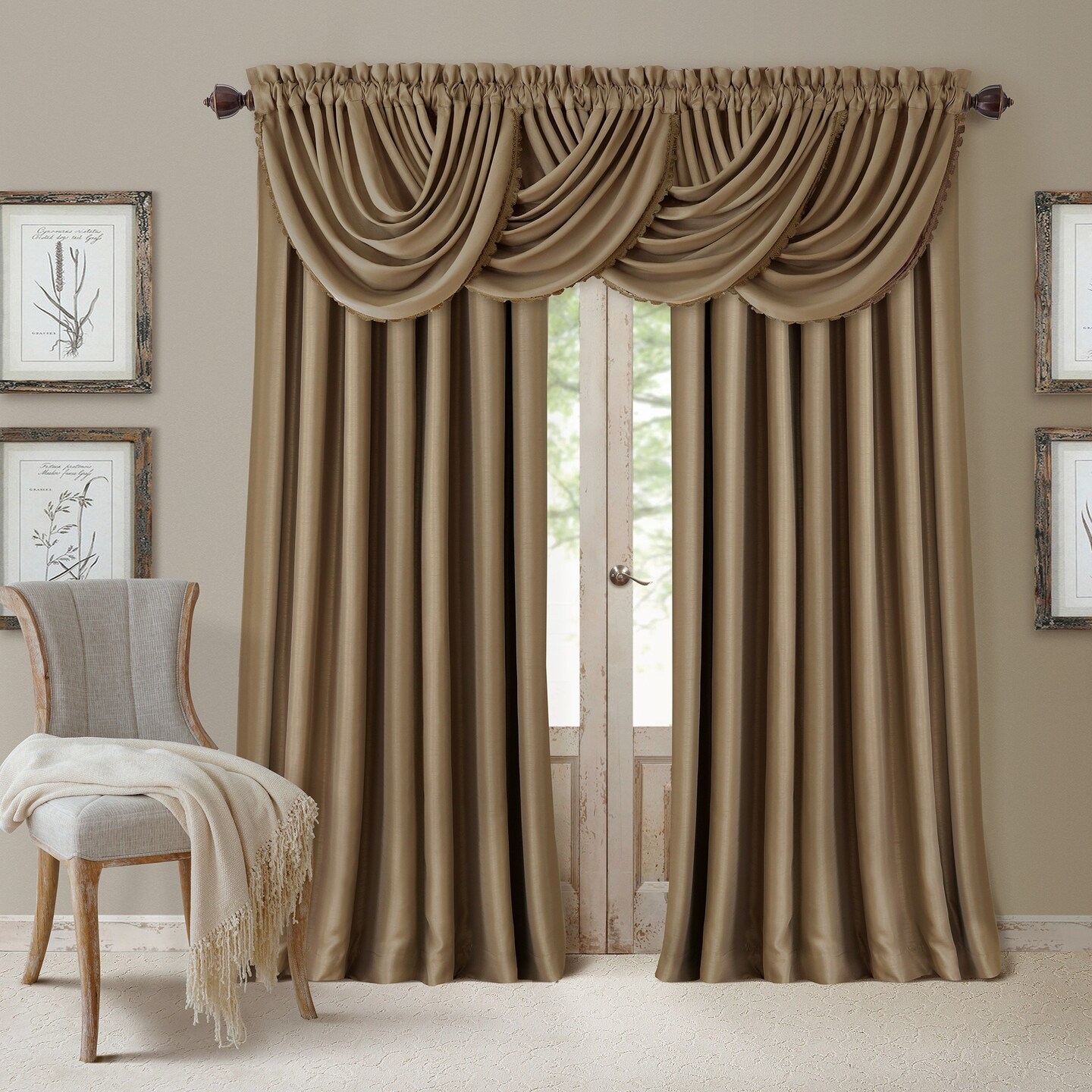 Threadmade Home All Seasons Blackout Window Curtain, Antique Gold - 52"W x 108"L