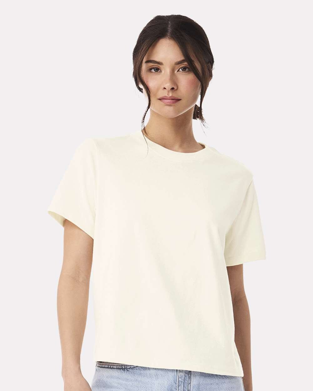 BELLA CANVAS Women’s 6 oz Heavyweight Tee 100% Cotton Crewneck T-Shirt for Everyday Wear