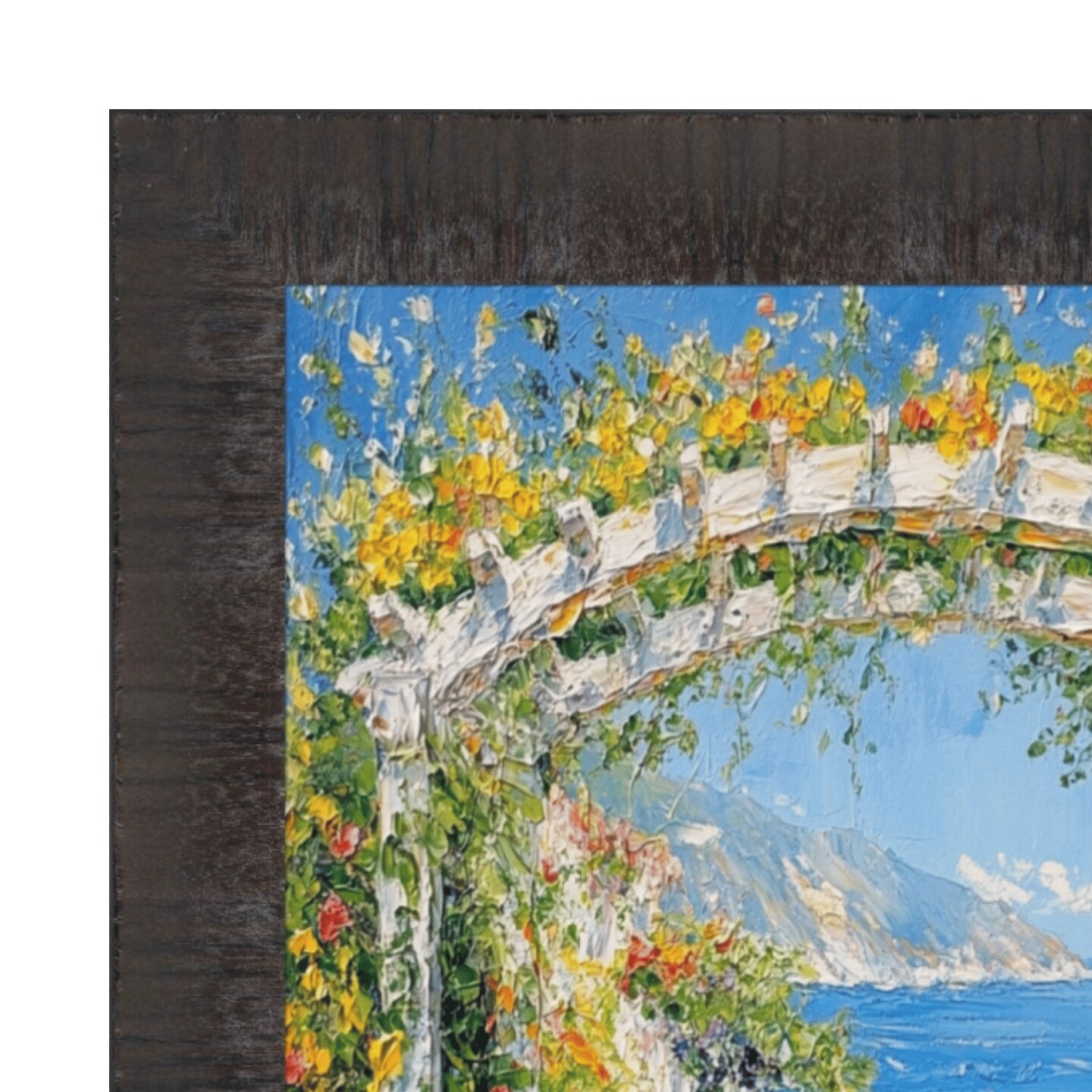 Contemporary Wood Grain Black Scoop Picture Frame 20x24 frame