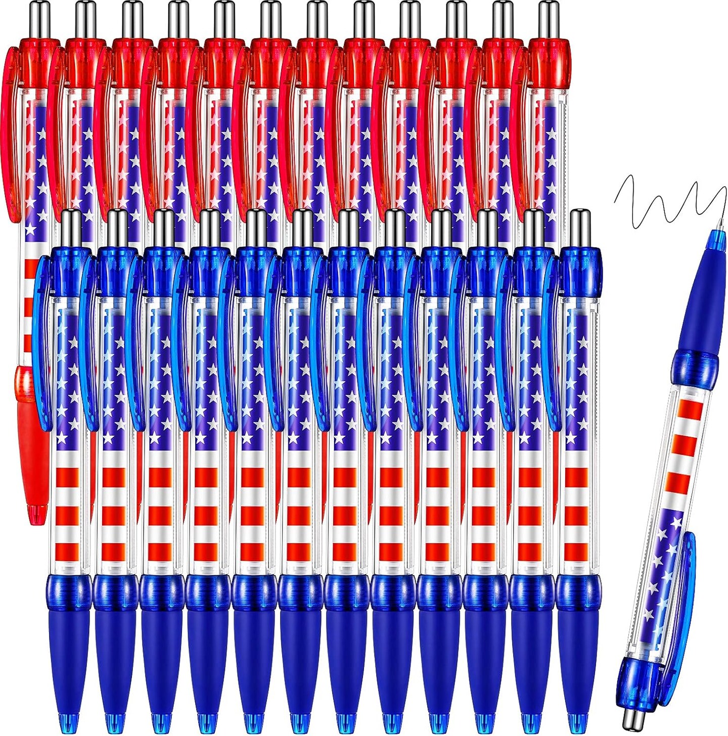 American Flag Ballpoint Pen,Patriotic Day Retractable