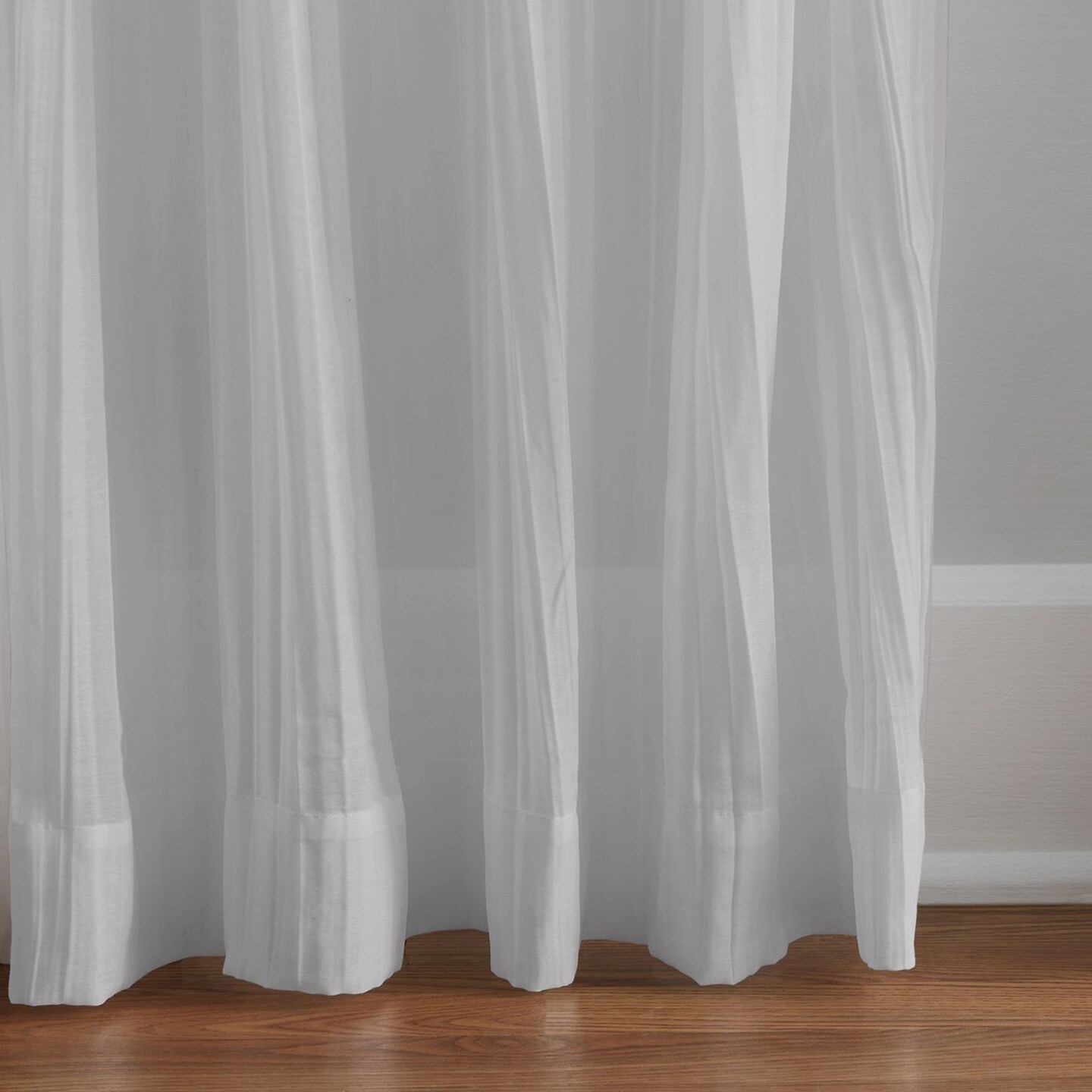 Threadmade Home Jolie Semi-Sheer Tab Top Window Curtain, Gray - 52"W x 108"L