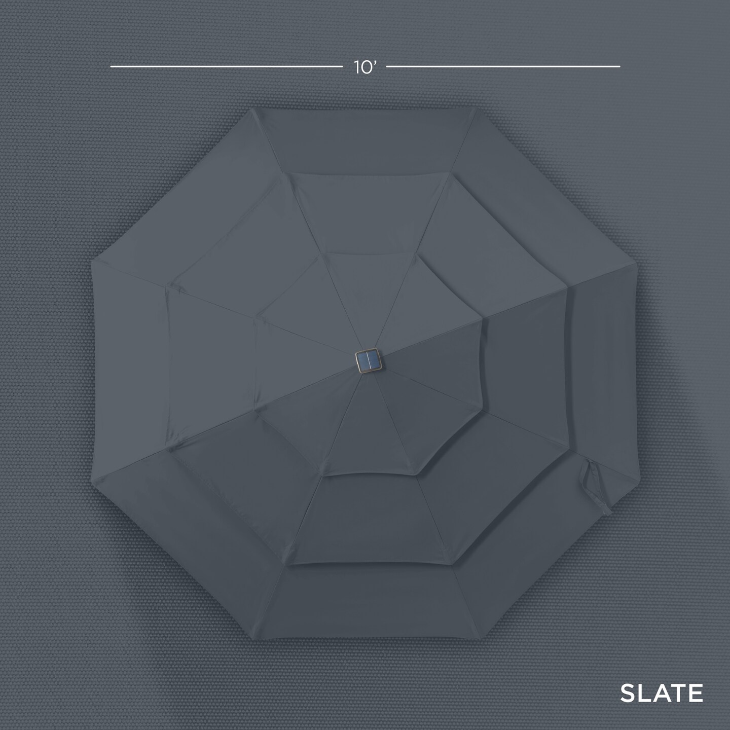 Best Choice Products 10ft 3-Tier Solar Patio Umbrella w/ 24 LED Lights, Tilt Adjustment, Easy Crank