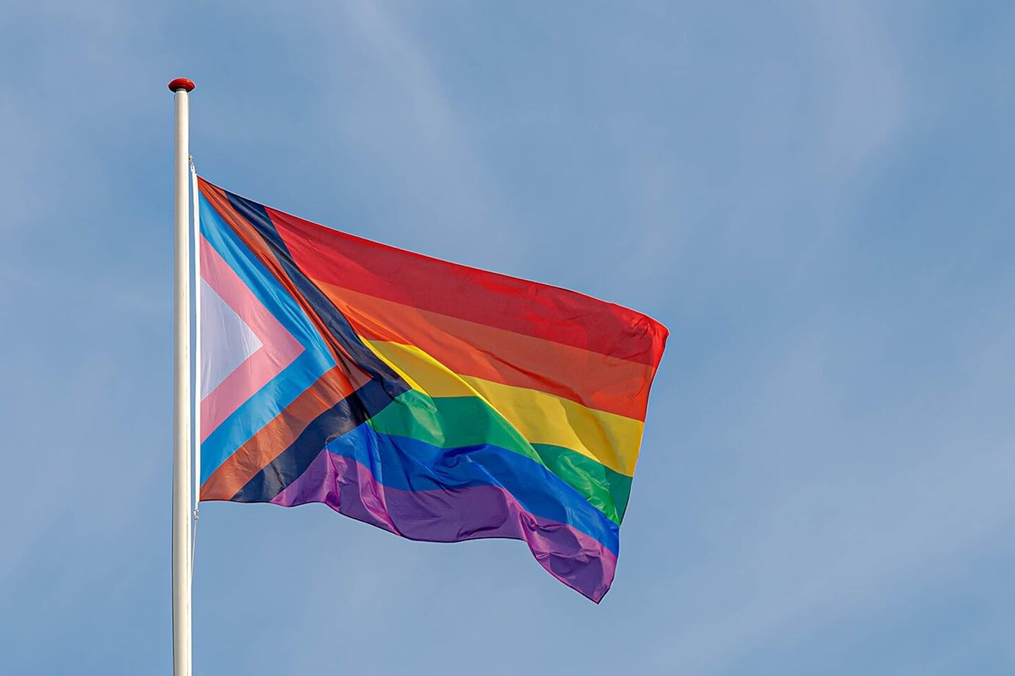 Progress Pride Flag Rainbow Vibrant 3x5ft Poly - Perfect for Showing Your Pride LGBTQ Community Support(1pcs 3x5ft)