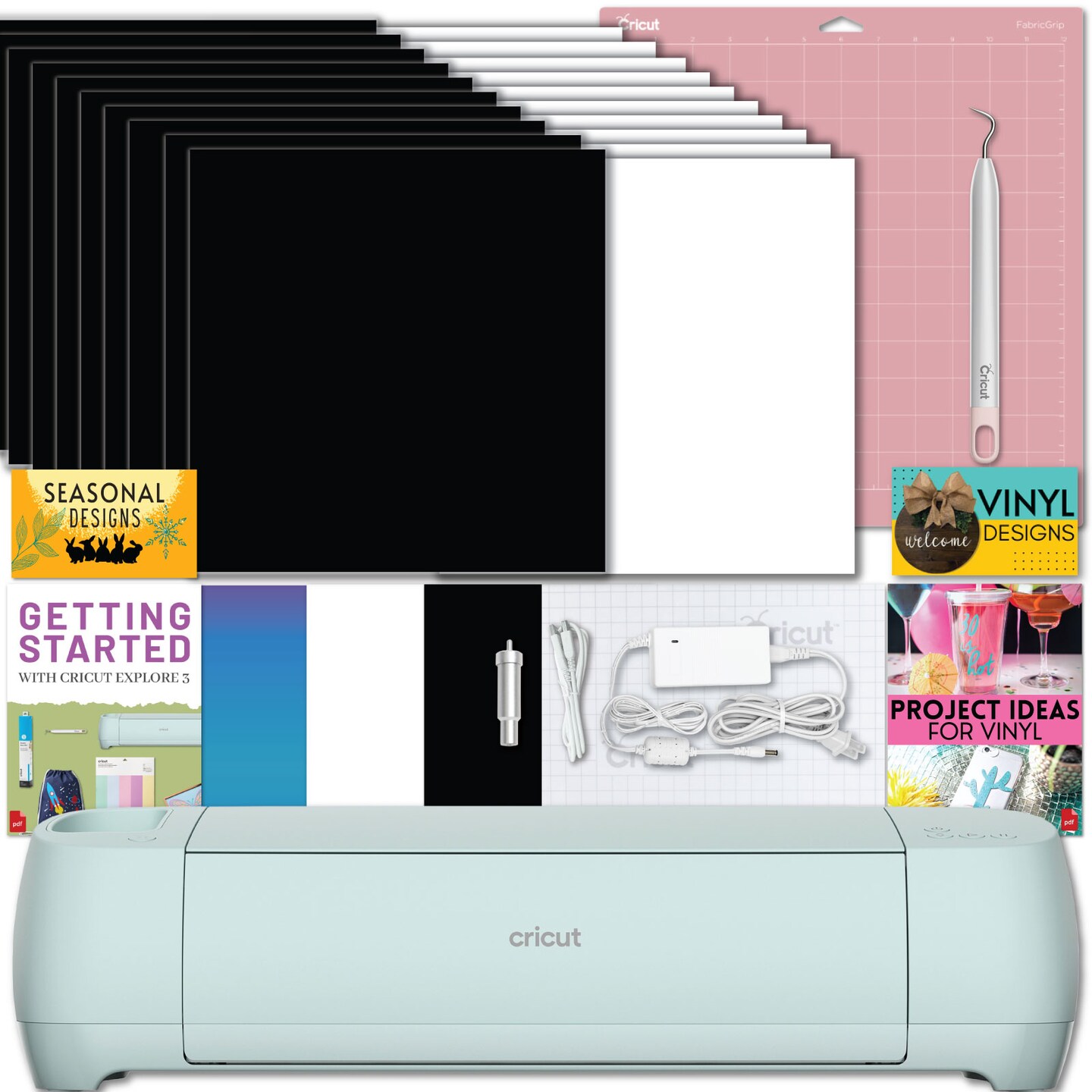 Cricut Explore Air 3 Machine with Basic Vinyl Pack Bundle