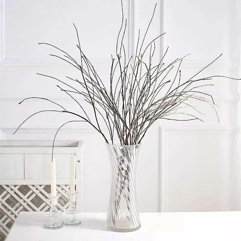 Brown 10 Realistic 37&#x22; Bendable Artificial Flower Stems Vase Fillers Party Event