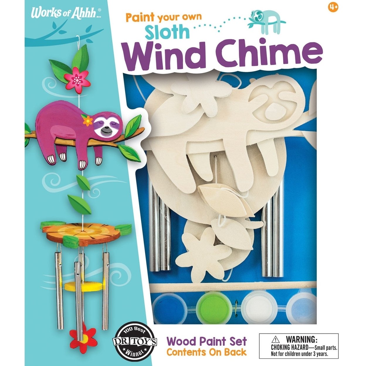 Sloth Wind Chime Wood Craft And Paint Kit