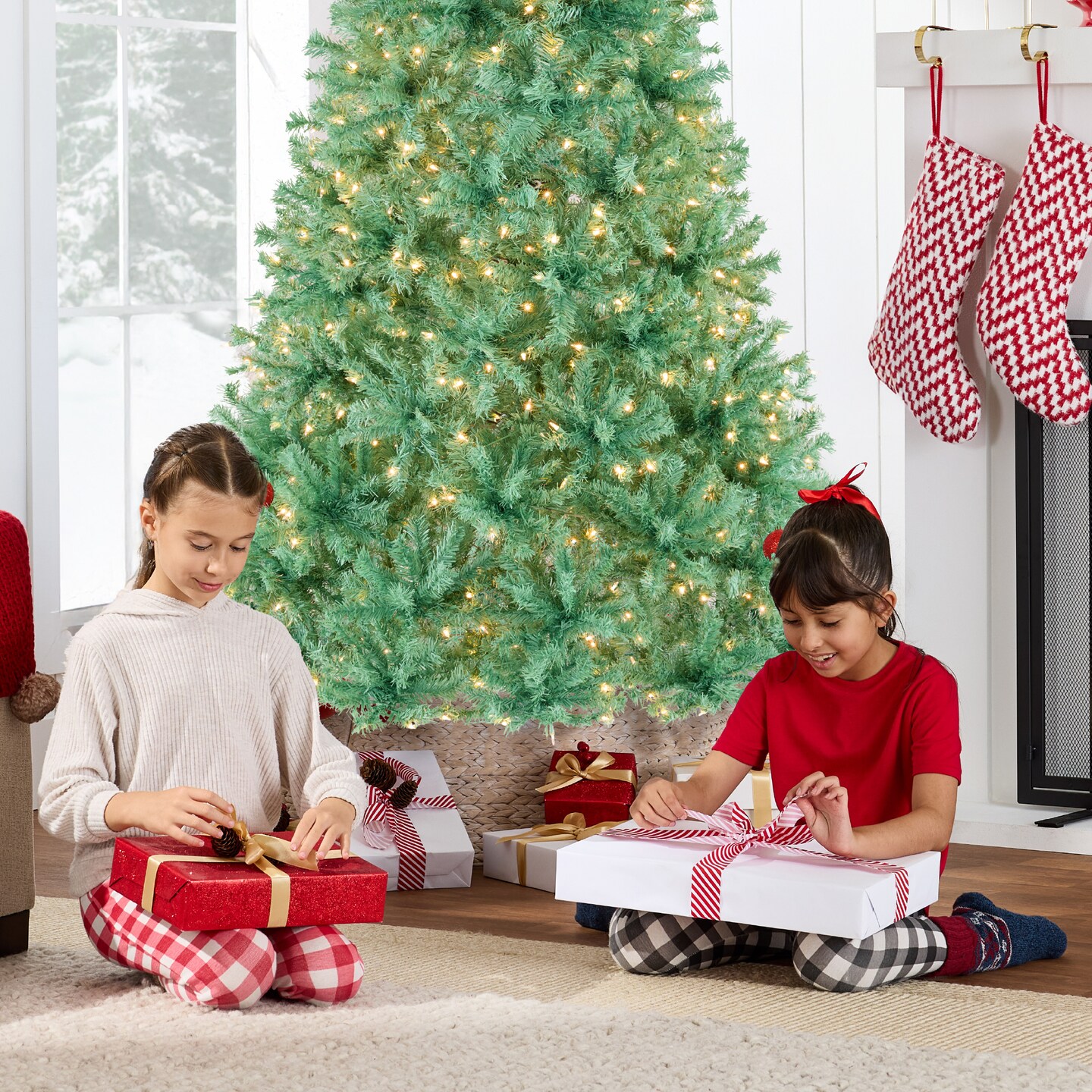 Best Choice Products Pre-Lit Sage Green Christmas Tree, Artificial Full Holiday Decoration w/ Incandescent Lights