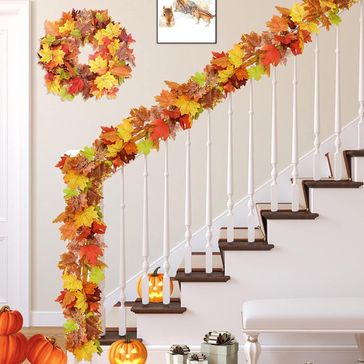 3 Pack Fall Decor for Home Fall Leaves Garland